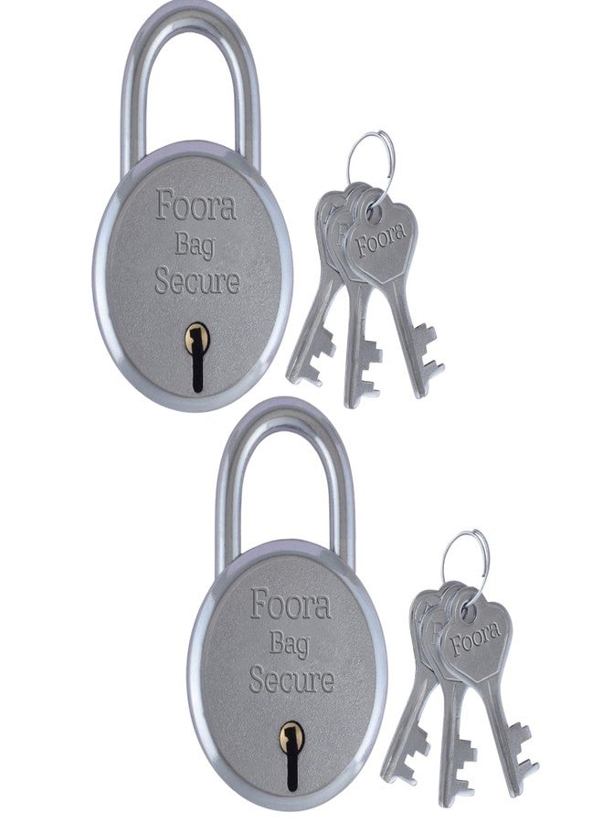 Foora Luggage Lock with 3 Keys - Small Travel Lock for Bags, Boxes, Money Bank - Secure Lock and Key for Trolley Bags, Suitcases Pack of 2 - Image 1